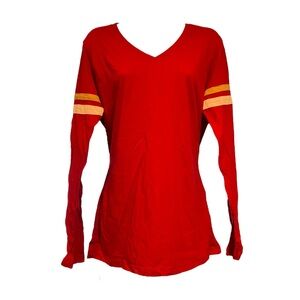 NWOT Women's NFL Team Appeal Red Tailgate Long Sleeve T-Shirt